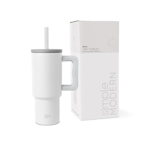 Simple Modern Kids 24 oz Tumbler with Handle and Silicone Straw Lid Spill Proof and Leak Resistant Stainless Steel Bottle Gift for Kids Boys Girls Trek Collection Cool Gray Mix (Pack of 12) | Amazon (US)