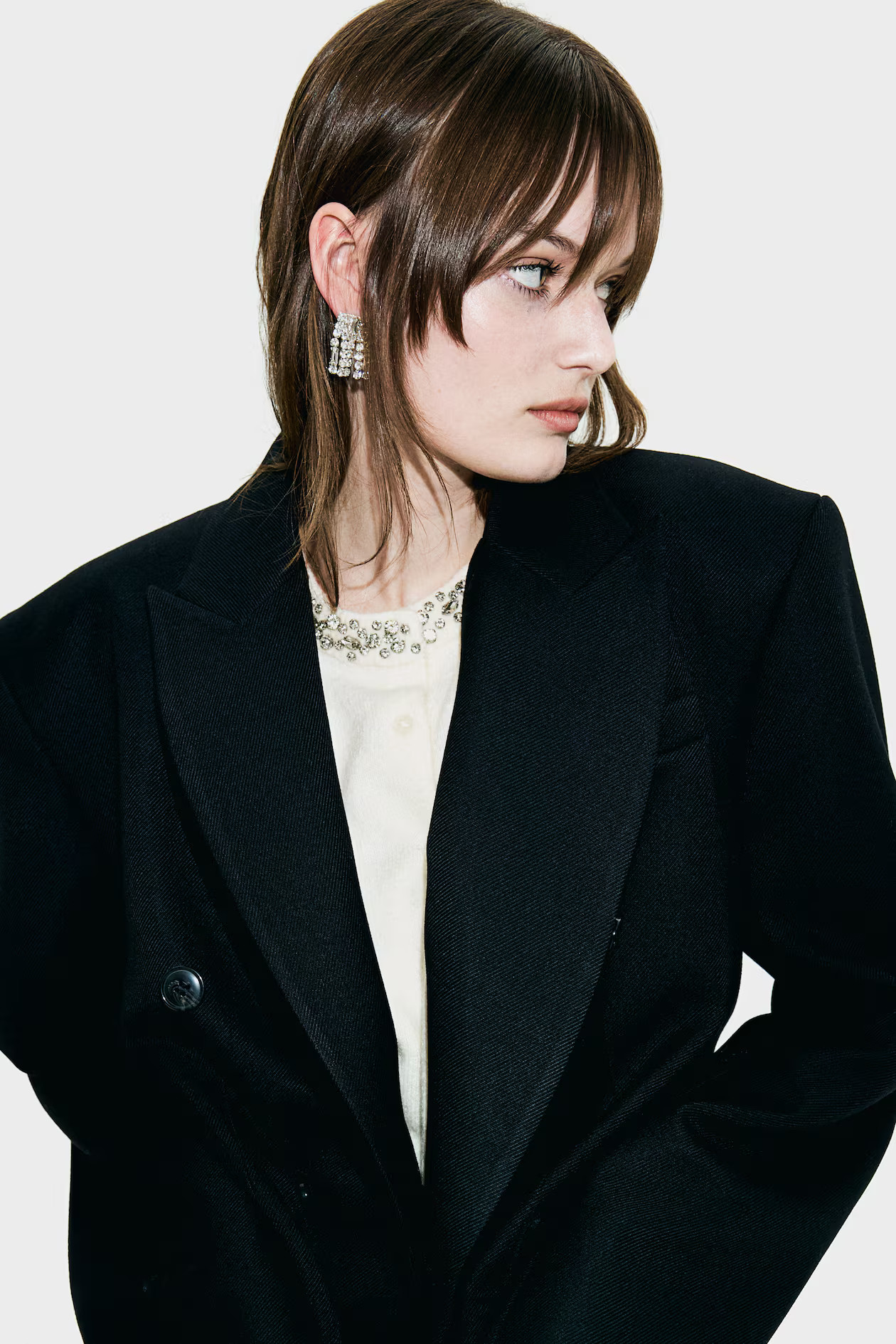 Rhinestone-Embellished Cardigan - Cream - Ladies | H&M CA | H&M (US + CA)