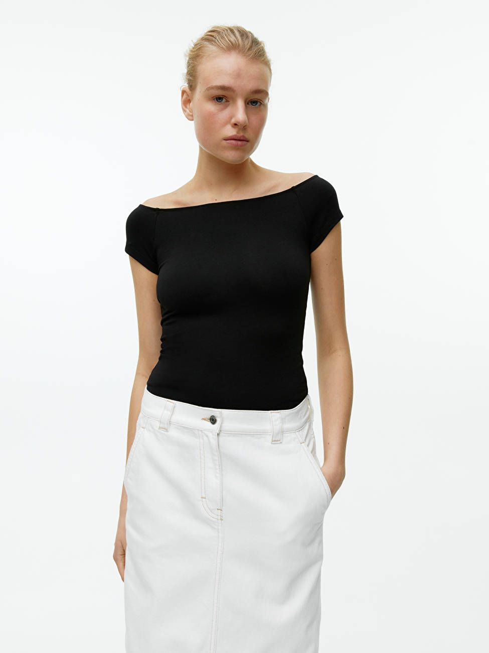 Cotton Off-Shoulder Top | ARKET (US&UK)