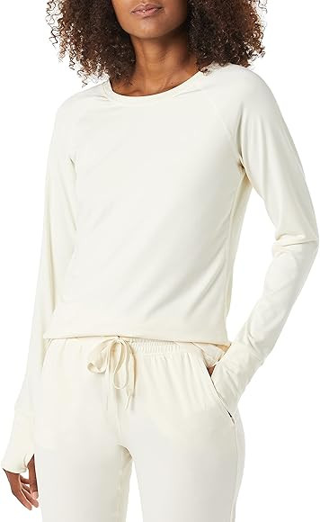 Amazon Essentials Women's Brushed Tech Stretch Long-Sleeve Crew | Amazon (US)