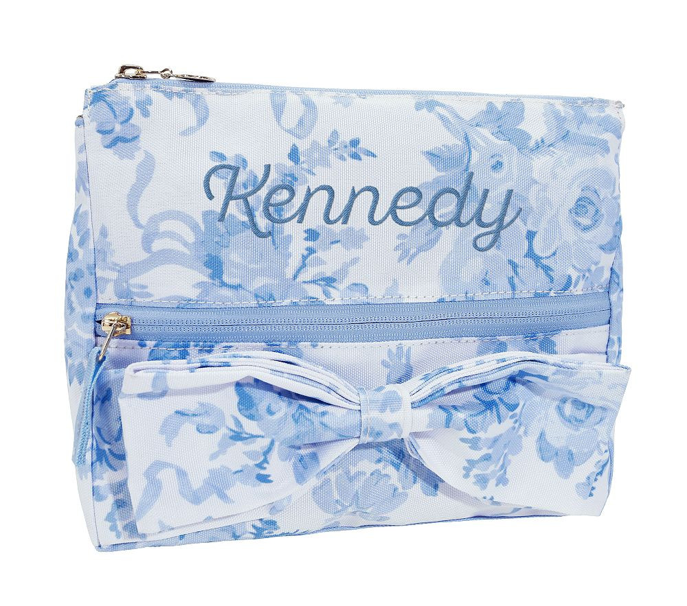 LoveShackFancy Blue Damask Floral Mackenzie Supplies Pouch | Pottery Barn Kids