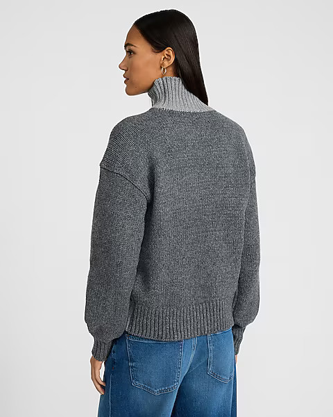 Color Block Turtleneck Sweater | Express