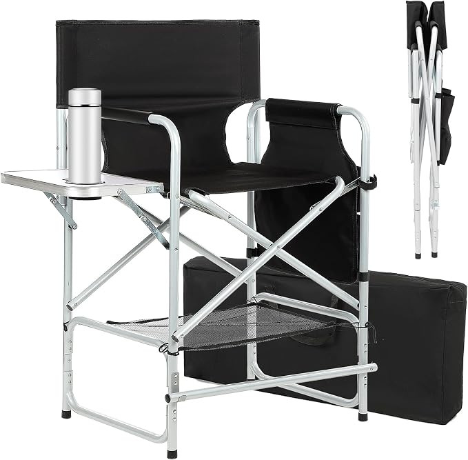 Tall Makeup Chair for Makeup Artist 41'', Directors Chairs Foldable, Portable Makeup Artist Chair... | Amazon (US)