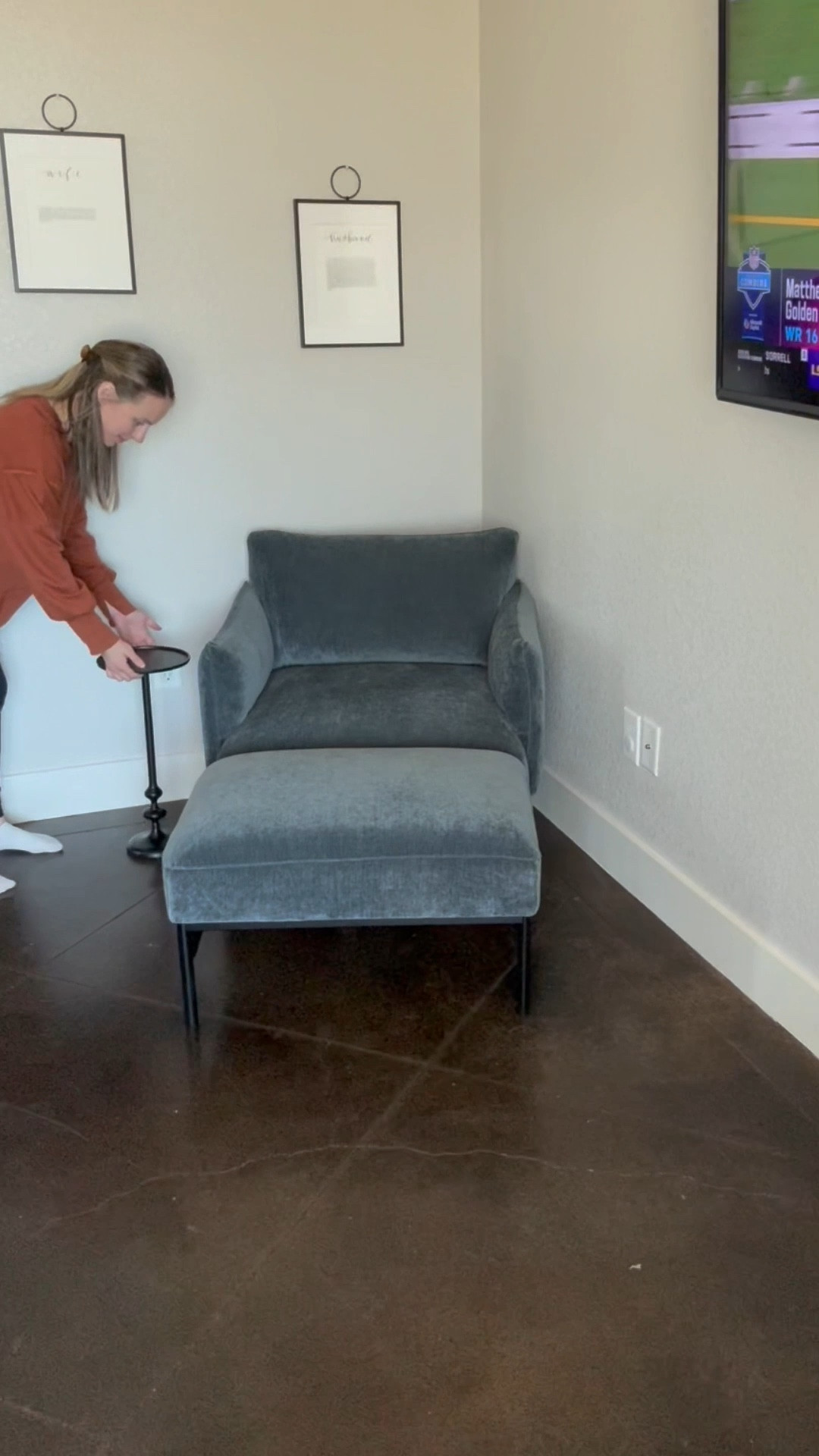 Still obsessed with the color scheme. This chair and ottoman set were a great price and come in 4 beautiful colors! 

#LTKSpringSale #LTKFamily #LTKHome