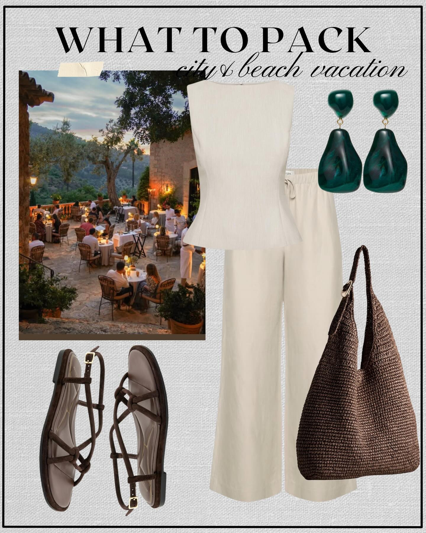 What to pack for a city & beach Europe trip/vacation! There are 9 outfits here but you can make so many additional combos if needed 

Casual chic outfits, summer outfits, spring outfits, spring travel, simple elevated outfits 

#LTKTravel #LTKSeasonal