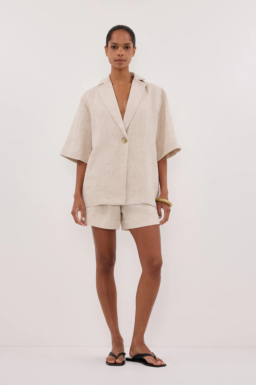 NALA NATURAL LINEN RESORT SHIRT | DISSH