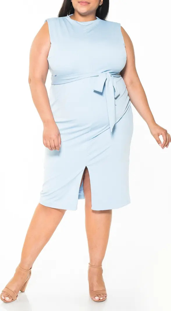 ALEXIA ADMOR Fara High Neck Front Slit Sheath | Nordstromrack | Nordstrom Rack