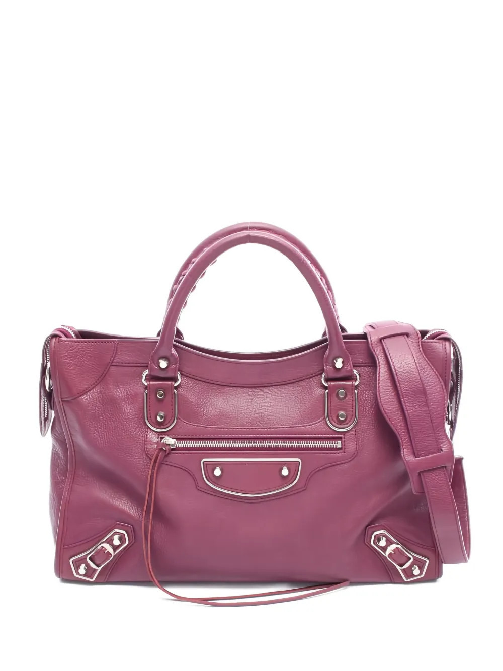 Balenciaga Pre-Owned 2010s Le City metallic edge tote bag - Purple | Farfetch Global