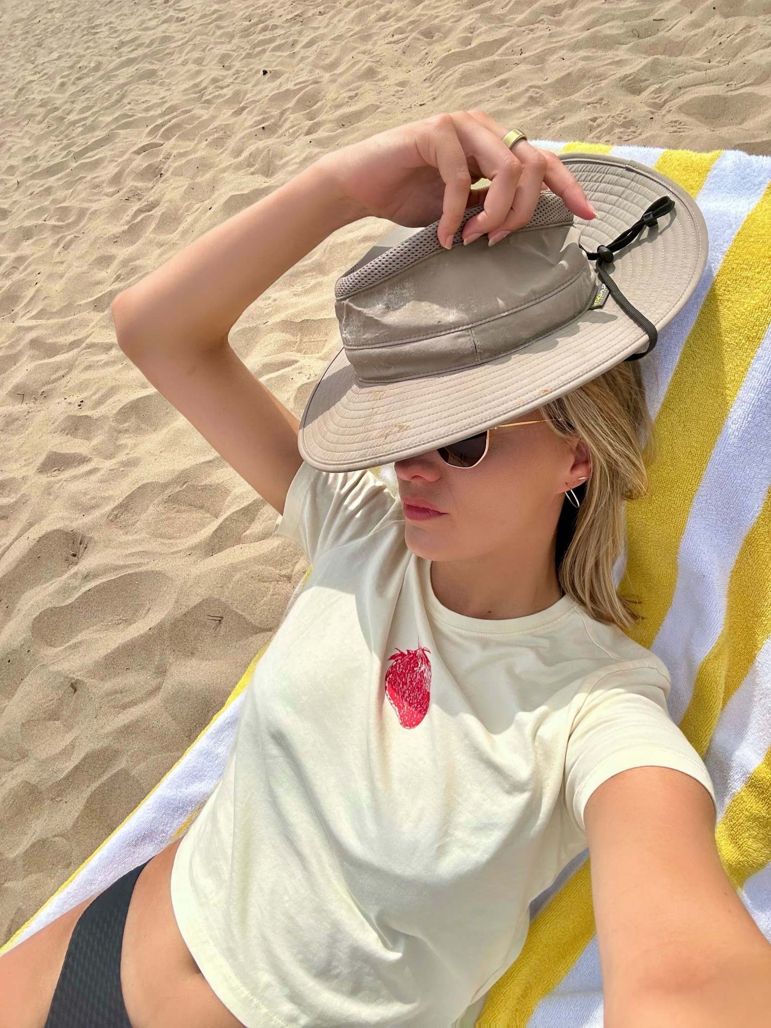 Beach day - strawberry tshirt and fisherman hatt

#LTKSwim #LTKFindsUnder50 #LTKSeasonal