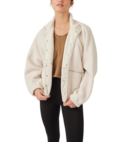 Free People, Women's, Hit The Slopes Jacket, Muted Beige, Large | Amazon (US)
