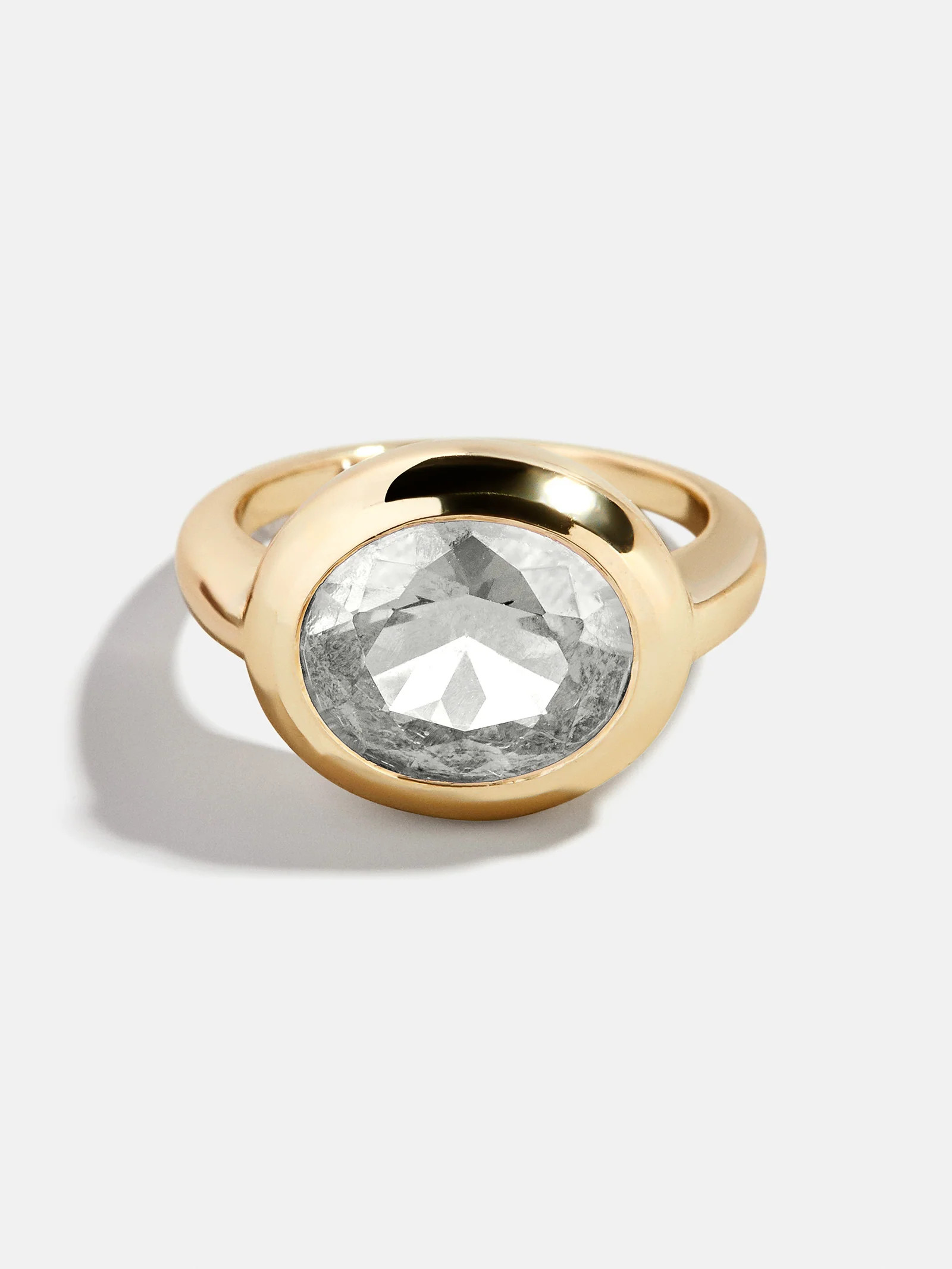 Gold Cubic Zirconia Custom Birthstone Ring - Crystal | BaubleBar