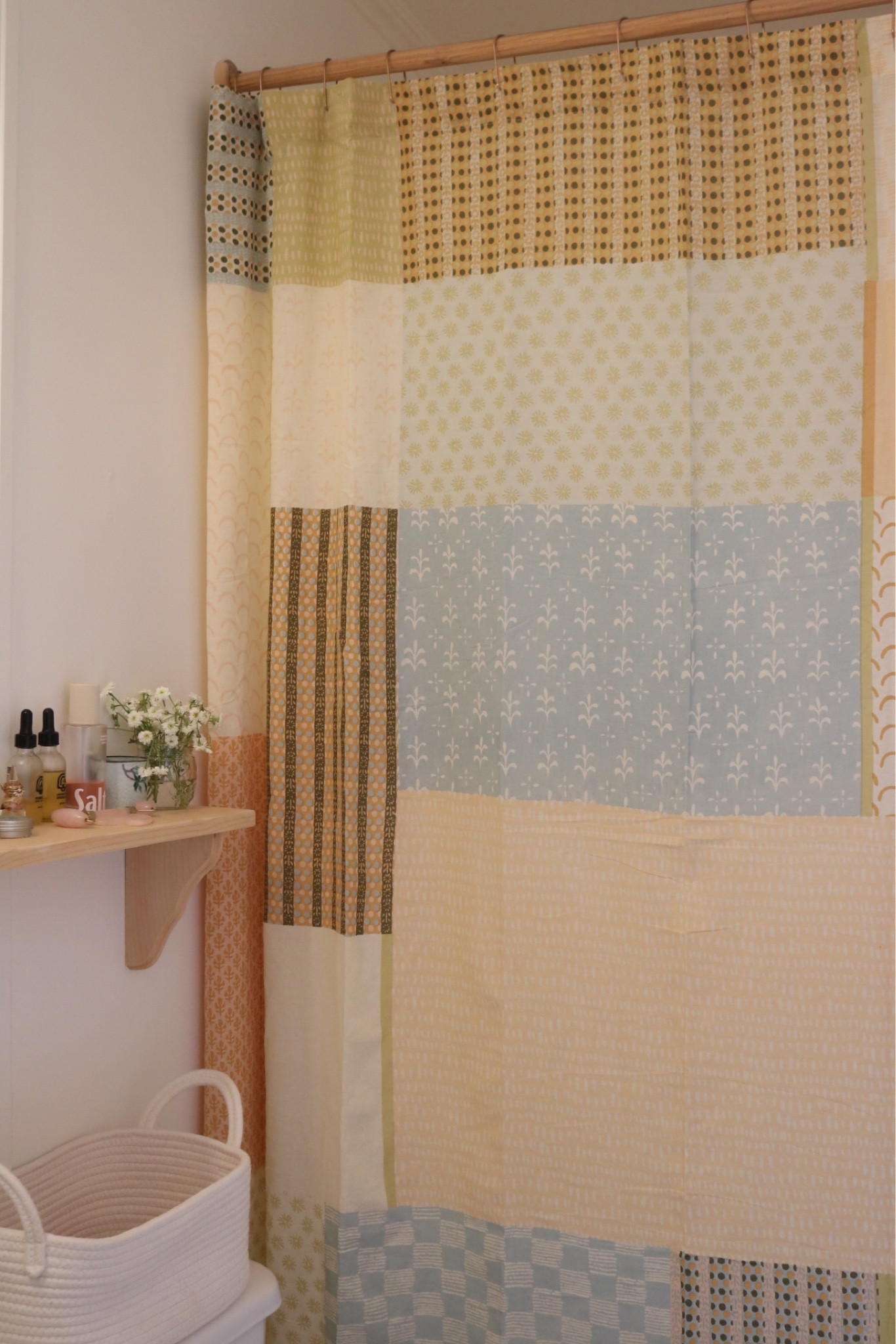 Found the sweetest little shower curtain that’s adds the perfect pop of color to this dark little bathroom! 🌼

#LTKfindsunder50 #LTKhome #LTKSeasonal