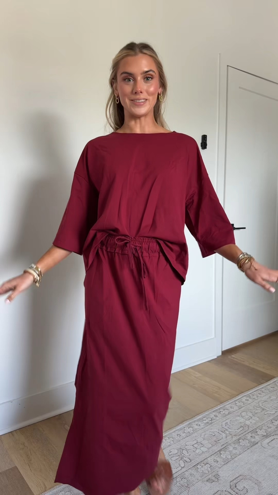 Amazon size XS Tankaneo Womens 2 Piece Skirt Sets Oversized 3/4 Sleeve Top and Maxi Skirt Fall Matching Outfits Travel Vacation Set

#LTKootd #LTKSaleAlert #LTKWorkwear