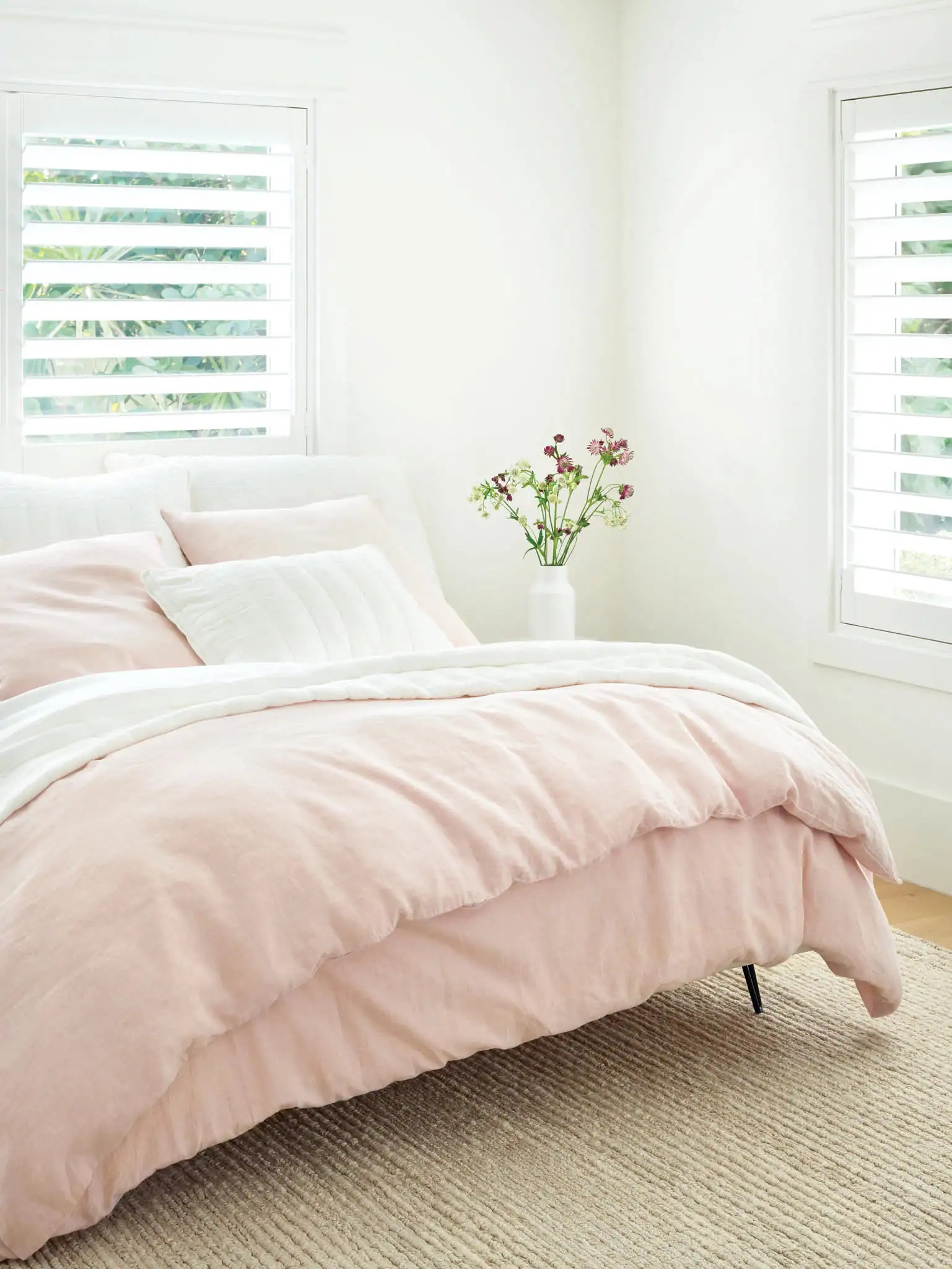 Lush Linen Duvet Cover | Slipper Pink | Rugs USA