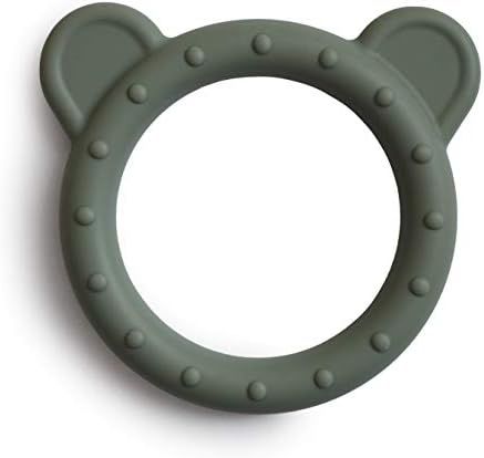 mushie Silicone Baby Teether Toy | Bear (Dried Thyme) | Amazon (US)