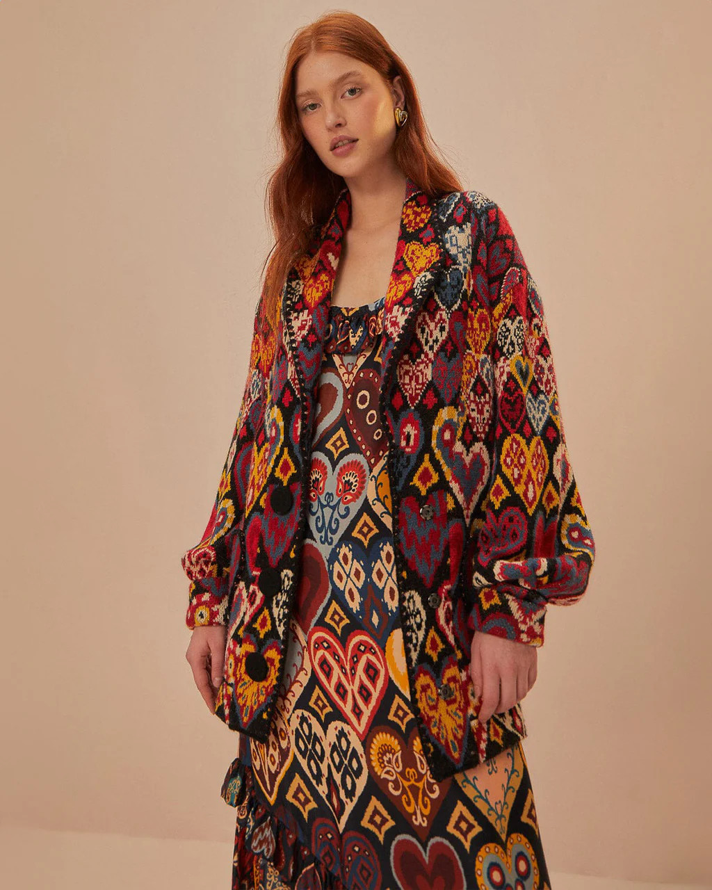 Hearts Ikat Knit Blazer | ban.do