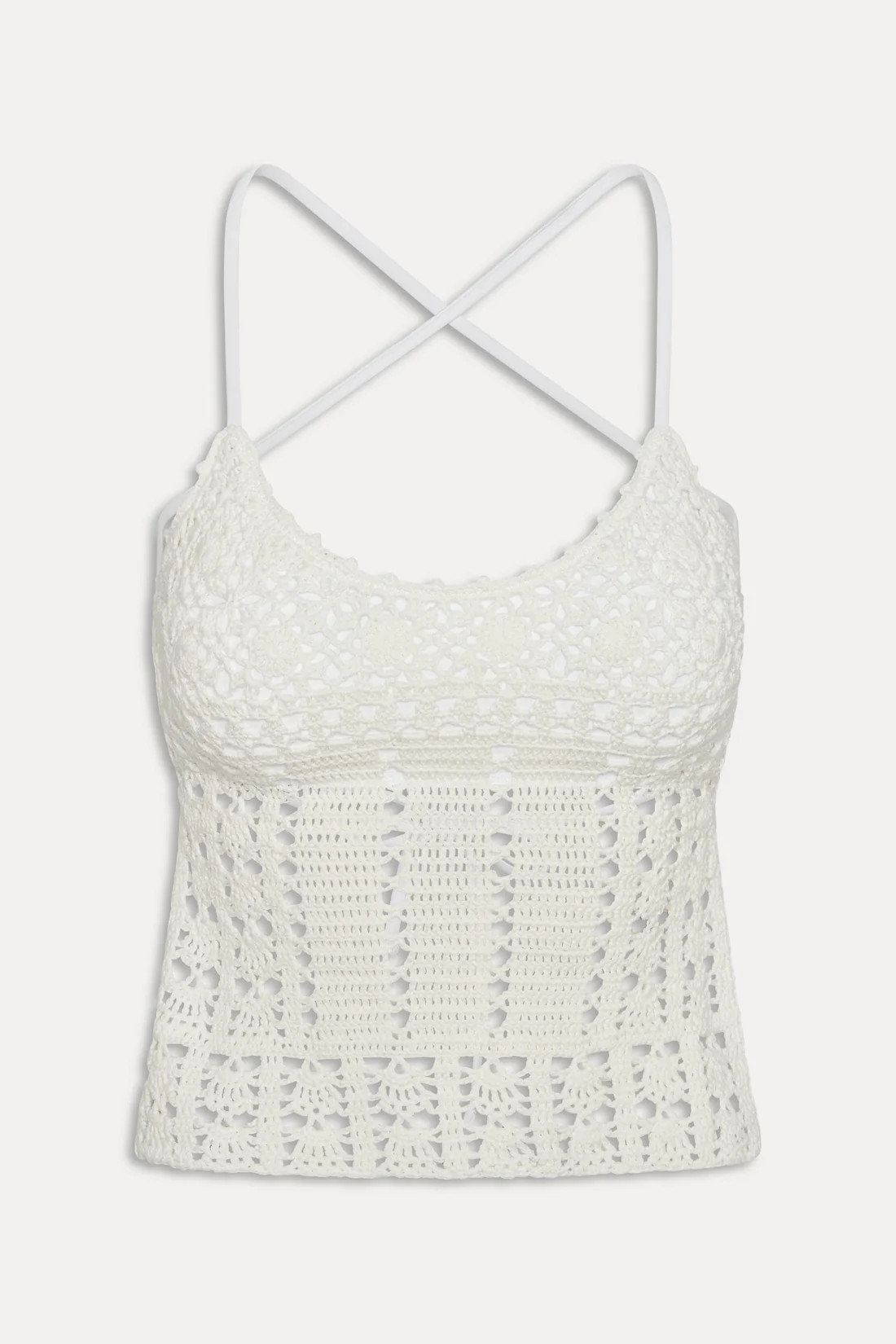 x JENNIE Nari Crochet Tankini - Ivory Crochet | Frankies Bikinis