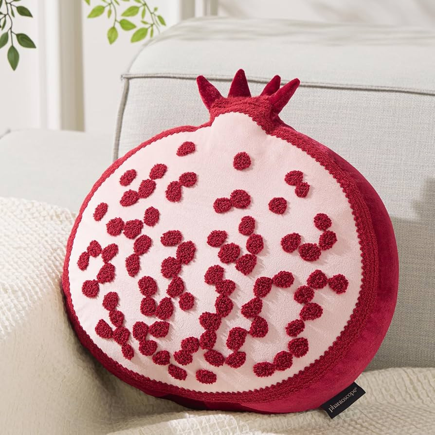 Phantoscope Happy Easter Pomegranate Shaped Pillow Red 15 x 14 Inches | Amazon (US)