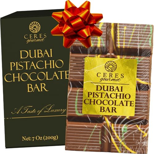 Dubai Crispy Knafeh Chocolate Pistachio Bar 7oz | Famous Dubai Kunafa Pistachio Chocolate Bar | C... | Amazon (US)