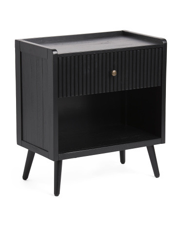 24in Acacia Wood Nightstand | TJ Maxx