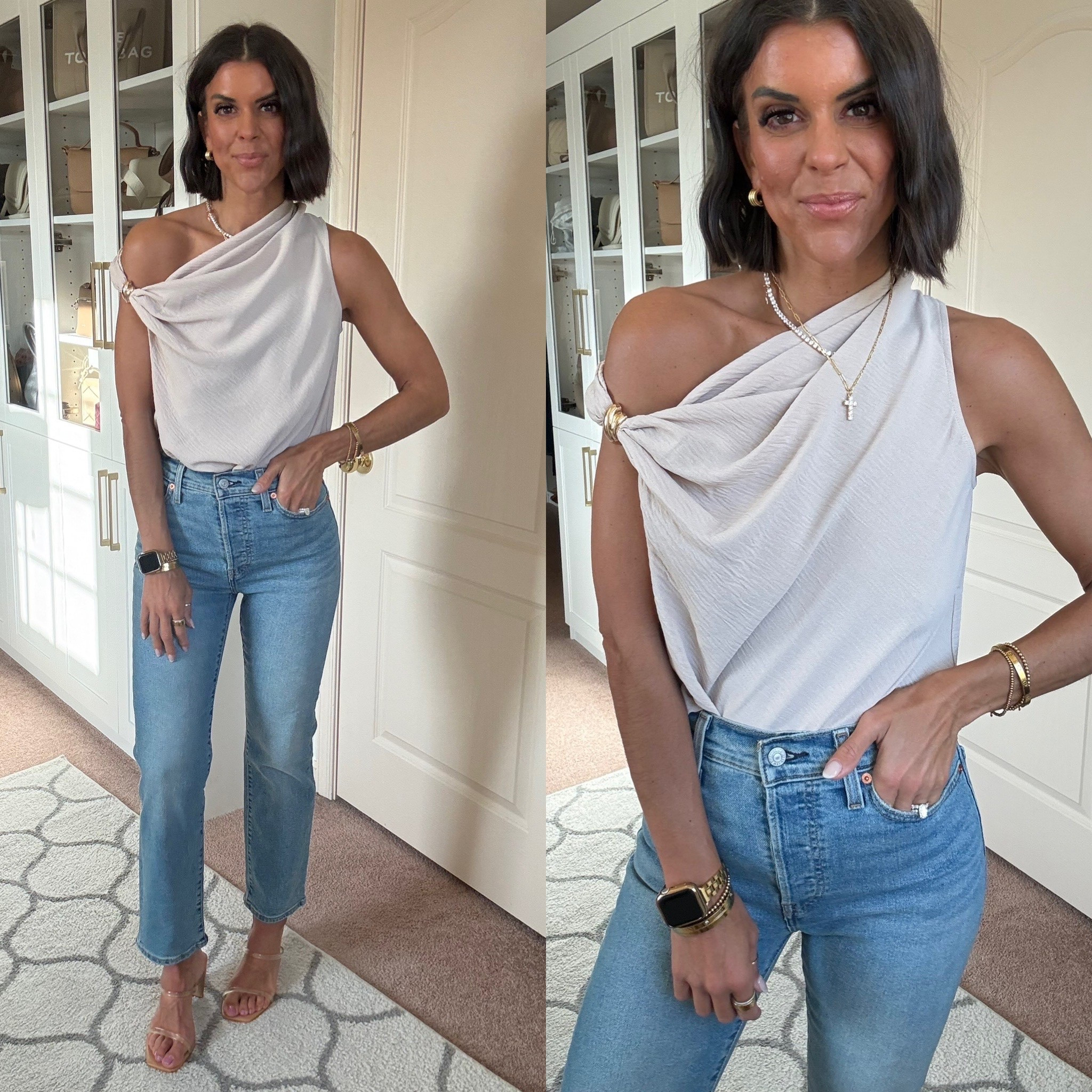 Size small in tee sized up one in Levi jeans 

#LTKSeasonal