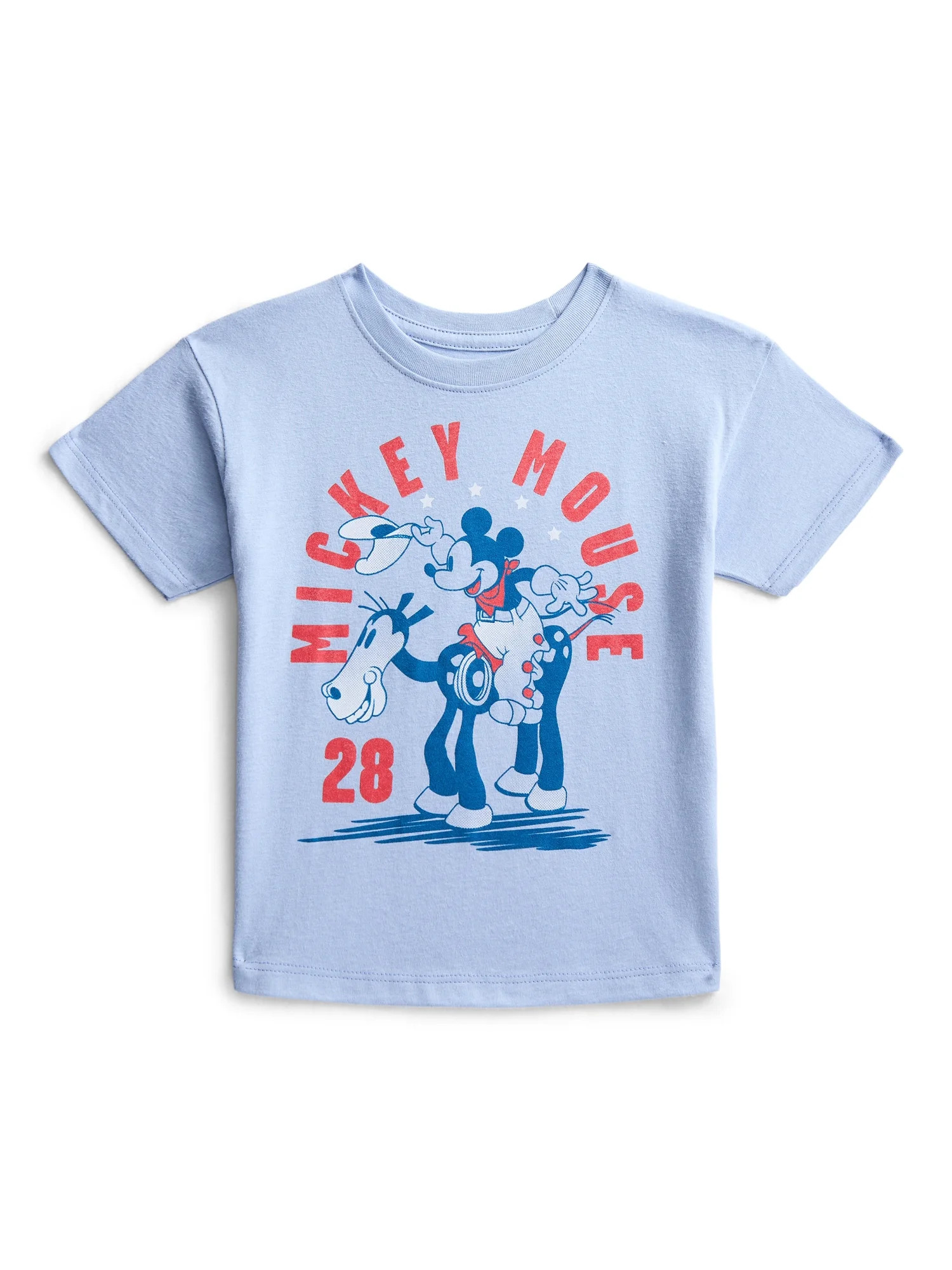 Mickey Mouse Toddler Graphic Americana Crewneck Tee with Short Sleeves, Sizes 12M-5T | Walmart (US)
