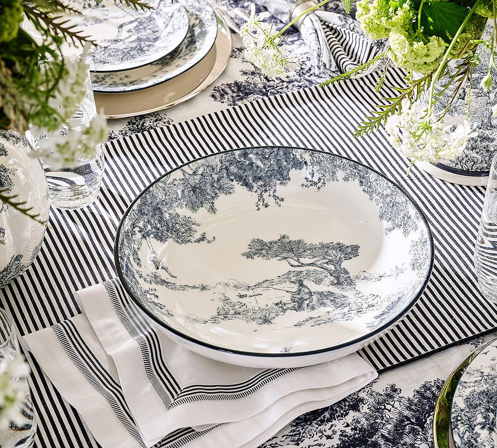 Brandon Maxwell Groveland Toile Serving  Bowl | Pottery Barn (US)