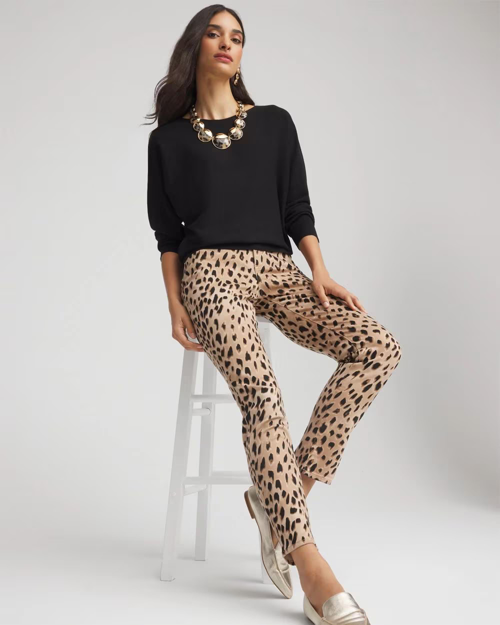 Leopard Girlfriend Slim Ankle Jeans | Chico's