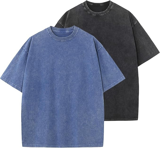 Men's Oversized Cotton T-Shirts Loose Fit Vintage Washed Tee Unisex Short Sleeve Casual Shirts To... | Amazon (US)
