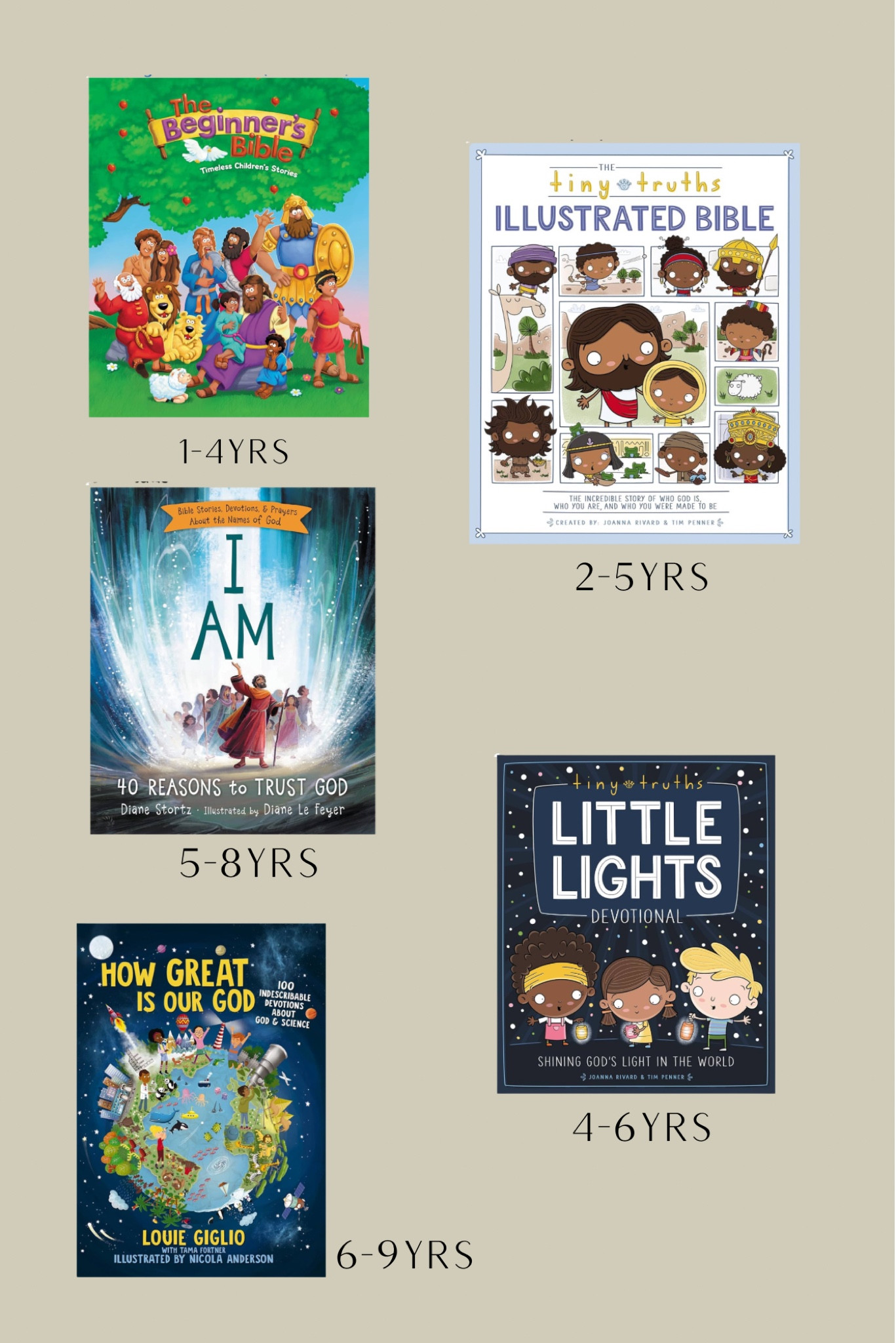 Our favorite devotionals/Bible story books that we've worked through nightly before bed with our boys. We are currently going through Little Lights.  