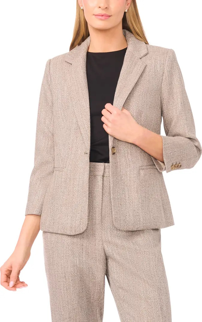 Halogen® Shrunken Herringbone Blazer | Nordstrom | Nordstrom