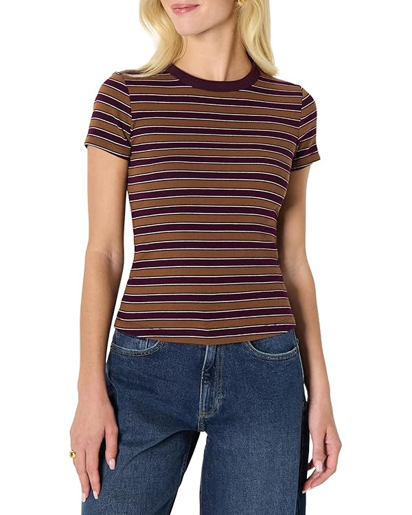 Amazon Essentials Women's (Demi's Pick) Slim-Fit Stretch Rib Short-Sleeve Tee | Amazon (UK)