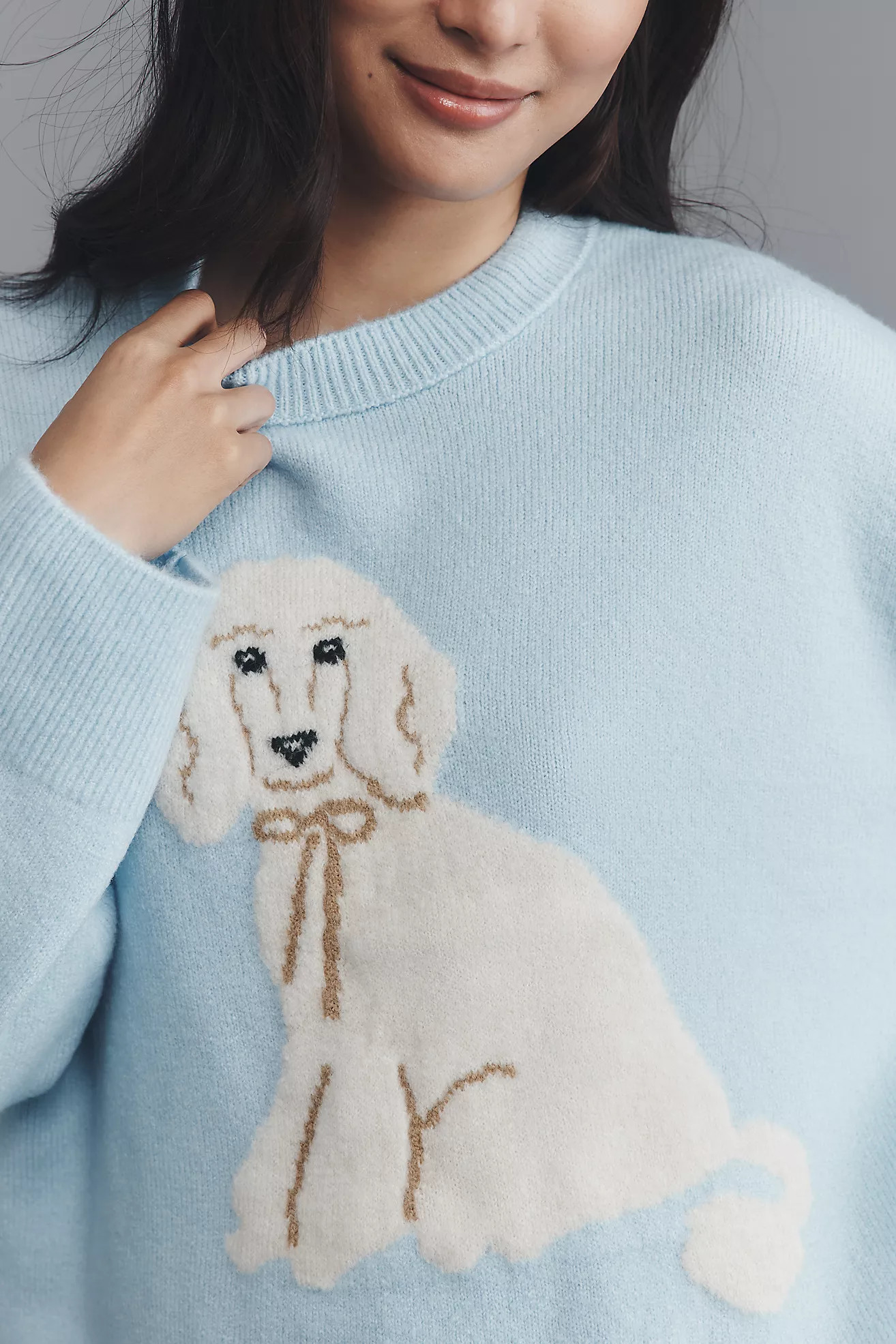 Maeve Crew-Neck Dog Icon Pullover Sweater | Anthropologie (US)