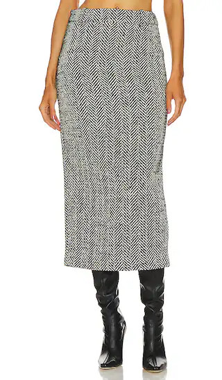 June Skirt in Black & White | Revolve Clothing (Global)