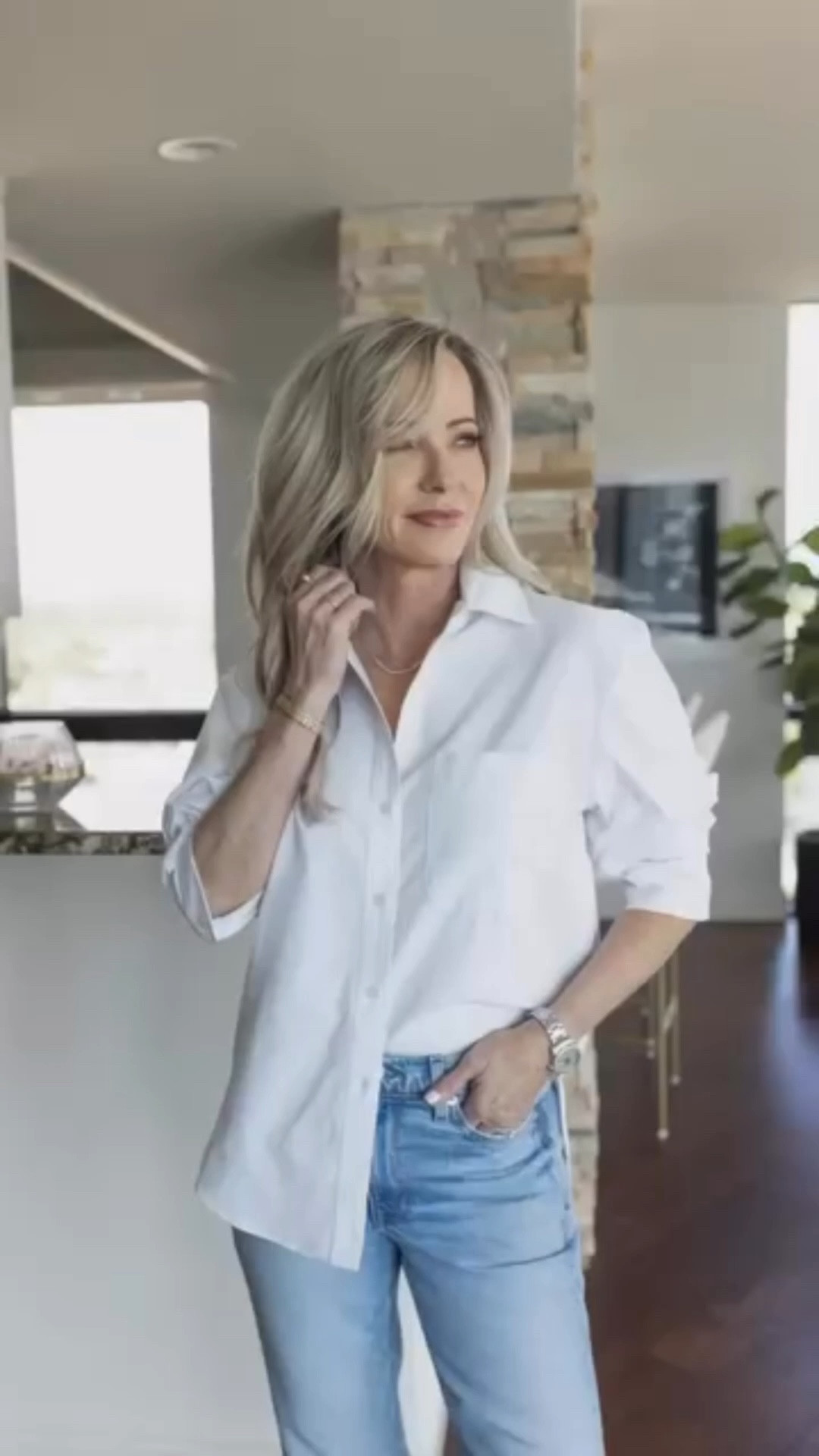 A classic white blouse with elevated details with the sleeves that are ruched!

#LTKOver40 #LTKPetite #LTKootd