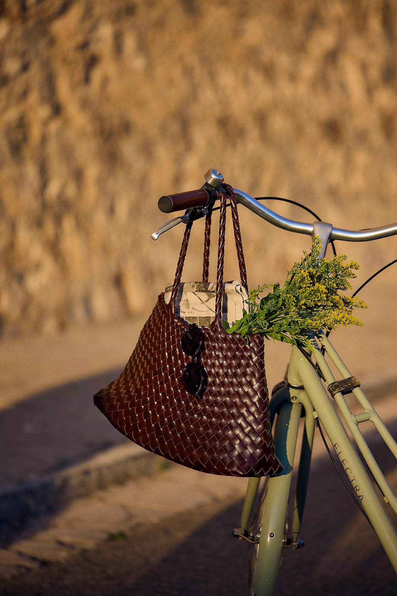 Calla Large Woven Satchel Bag | Anthropologie (US)