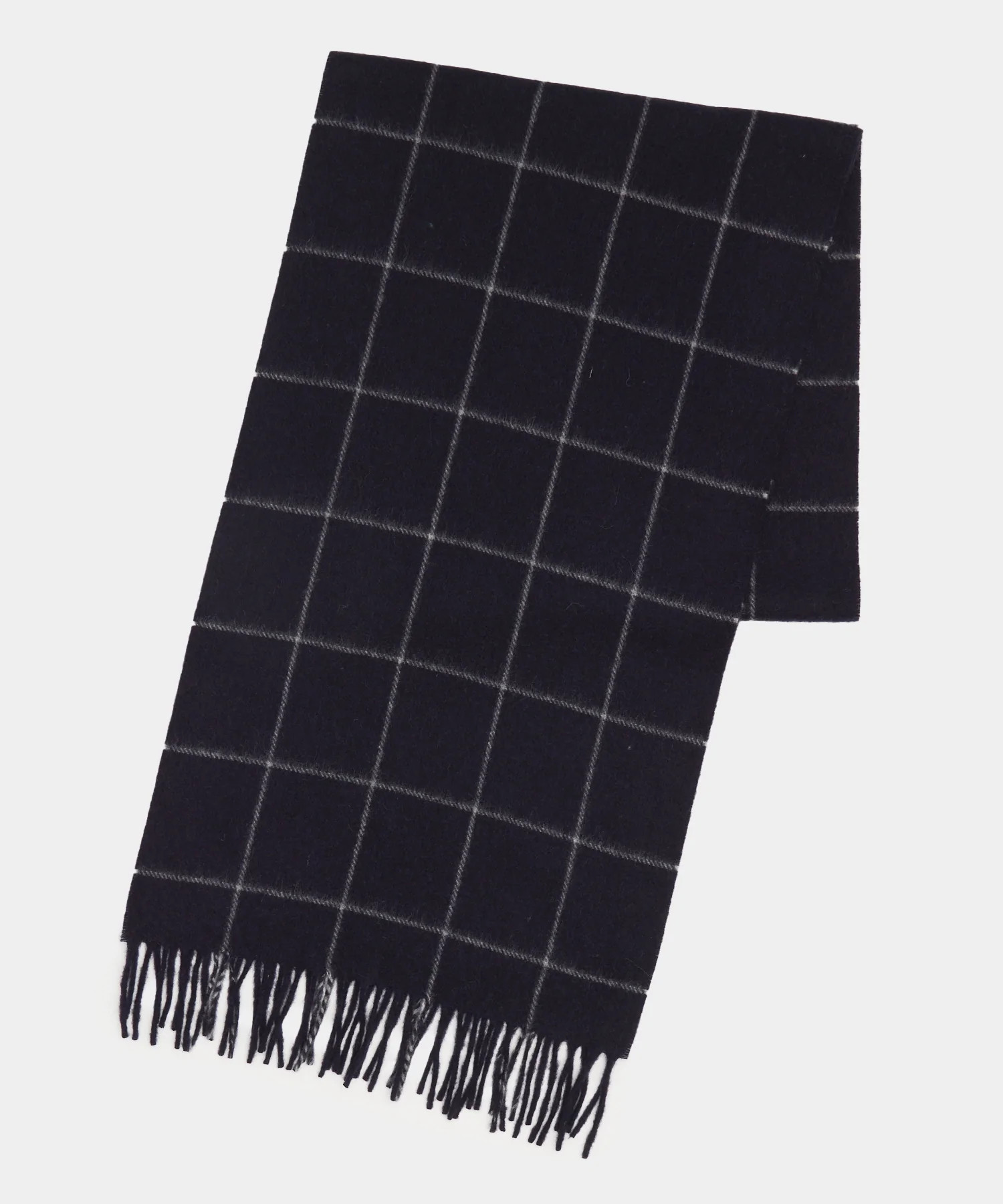 Joshua Ellis x Todd Snyder Cashmere Windowpane Scarf In Navy | Todd Snyder