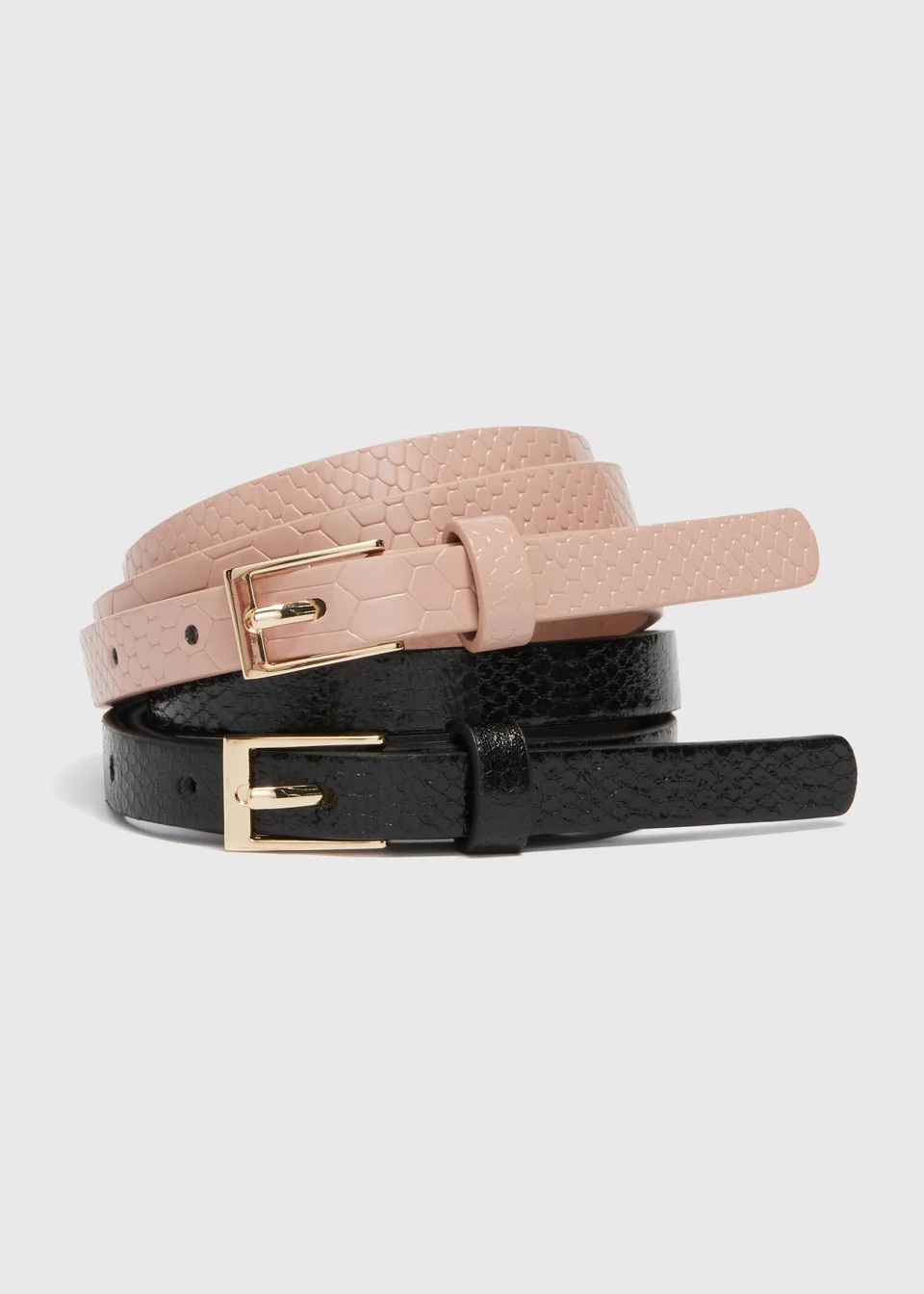 2 Pack Black & Pink Belt | Matalan (UK)