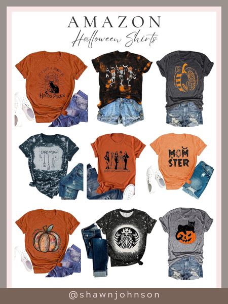 Get into the spooky spirit with these cute Halloween shirts from Amazon! 
#HalloweenShirts
#SpookyStyle
#AmazonFashion
#HalloweenFun
#FestiveWardrobe
#HalloweenVibes
#CostumeTees
#TrickOrTreat
#OctoberFashion
#CuteAndCreepy



#LTKHalloween #LTKstyletip #LTKfindsunder50