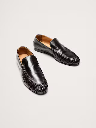 Leather Moc-Toe Loafer | Banana Republic (US)