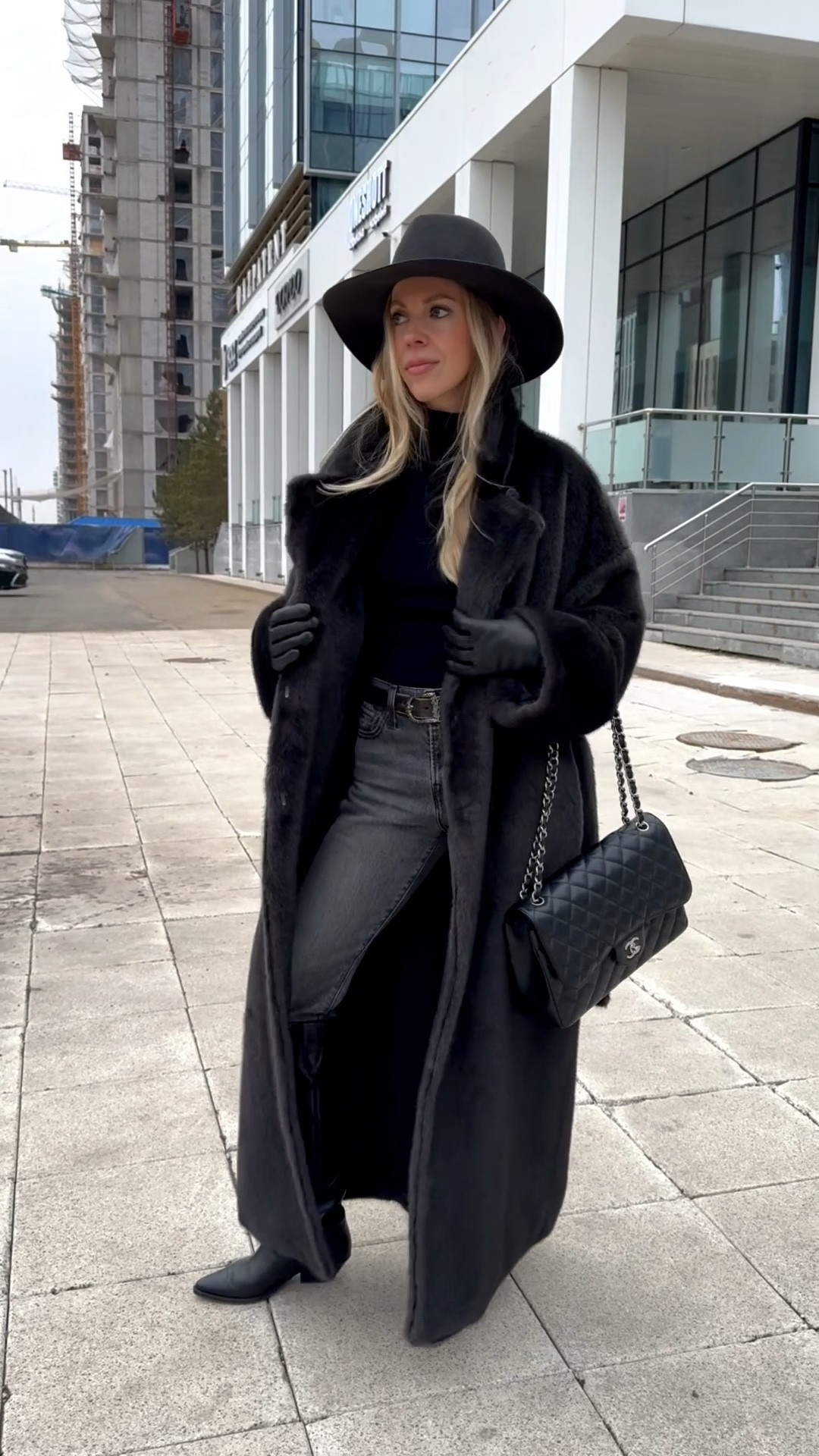 Dark gray faux fur coat, shearling coat, black and gray outfit, Levi’s gray slim leg jeans, black western boots 

#LTKSaleAlert #LTKOver40 #LTKSeasonal