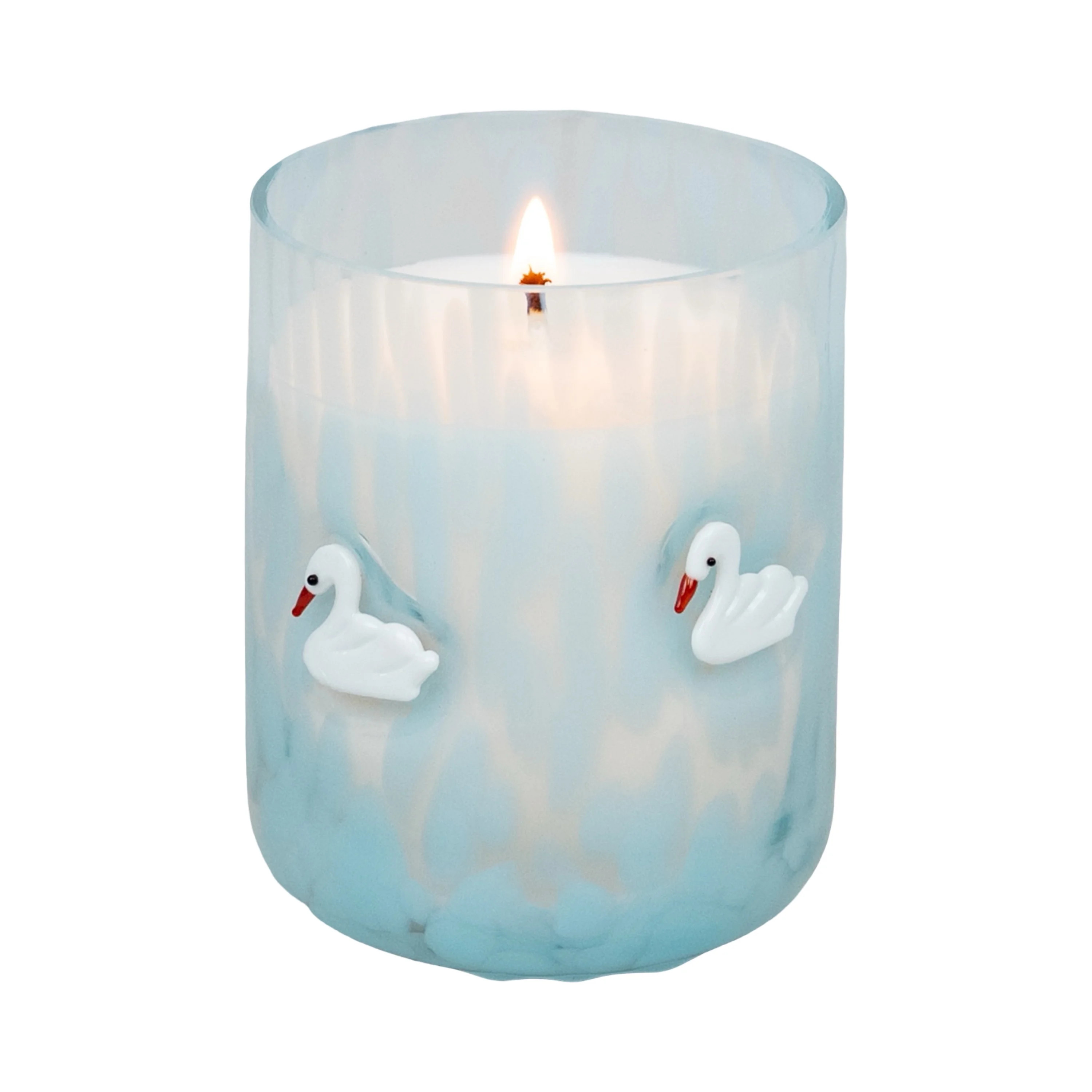 Mainstays 1-Wick Art Glass Blushing Petals Scented Jar Candle, Swan, 8.5 oz. | Walmart (US)