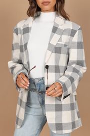 Zara Blazer - Cream Check | Petal & Pup (US)