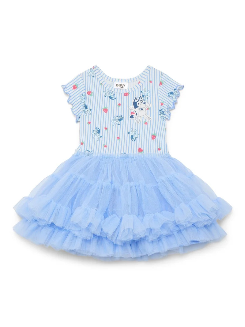 Bluey Toddler Girls Graphic Tutu Dress with Short Sleeves, Sizes 12M-5T | Walmart (US)