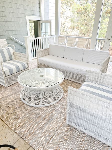 Serena and Lily, 20% off sale, summer sale, summer patio furniture, patio, screened in porch, furniture, wicker sofa, wicker chair, wicker, coffee, table, outdoor coffee, table, outdoor sofa, outdoor chair, jute rug, metallic jute rug, beach house, coastal, Decor, outdoorliving, coastal beach house 

#LTKhome