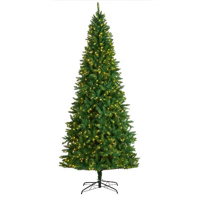 9ft. Fir Artificial Christmas Tree with 800 Clear LED Lights & 2093 Branches – Majestic Seasonal Holiday X-Mas Display | Target