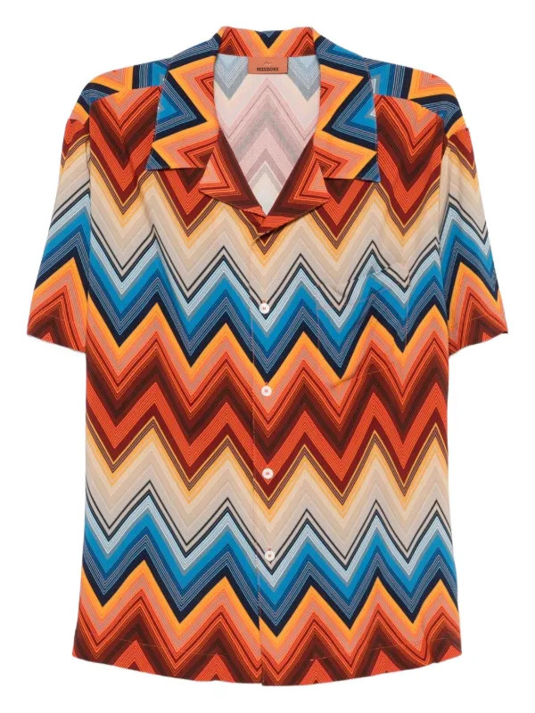 Missoni Zigzag Pocket Shirt | Orange | FARFETCH | Farfetch Global