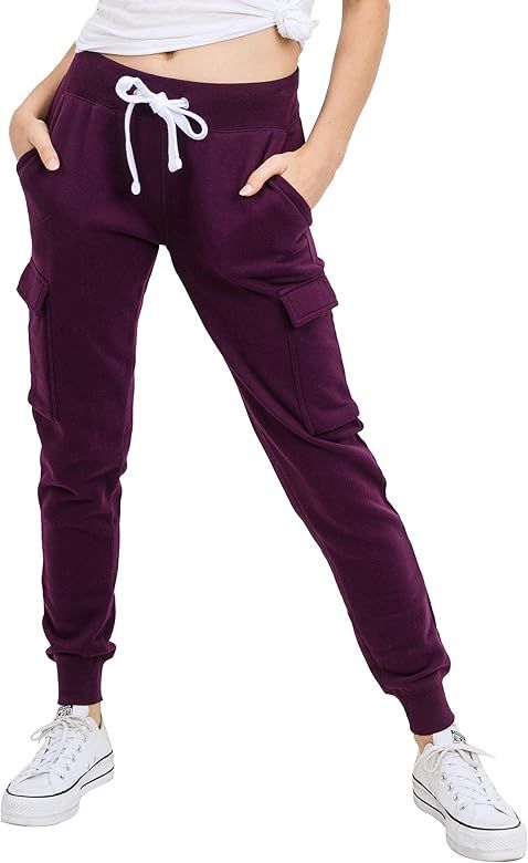 Women's Ultra Soft Fleece Solid Cargo Jogger Pants | Amazon (US)