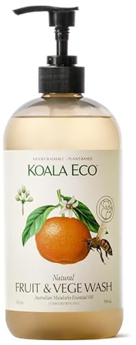 Koala Eco Natural Fruit & Vegetable Wash - Plant-Based, Eco-Friendly - with Australian Mandarin Essential Oil - 16oz | Amazon (US)