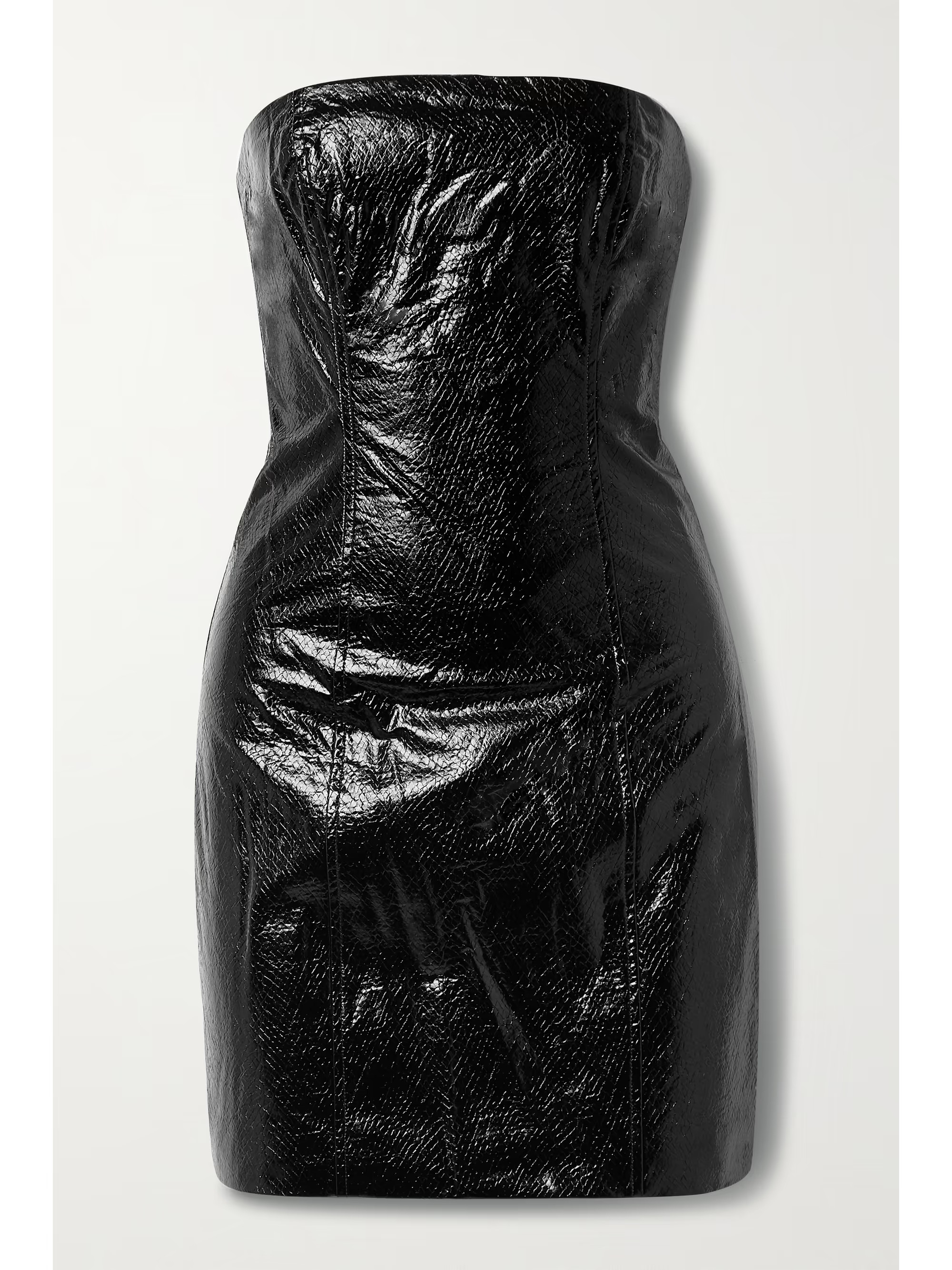 Herla strapless snake-effect vegan leather mini dress | NET-A-PORTER (US)